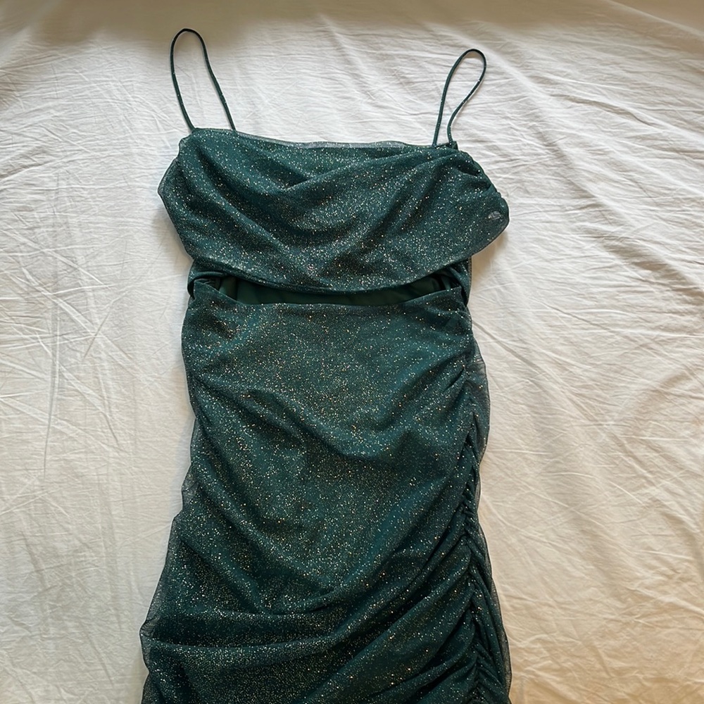 Windsor Love For Glitter Mesh Cutout Dress